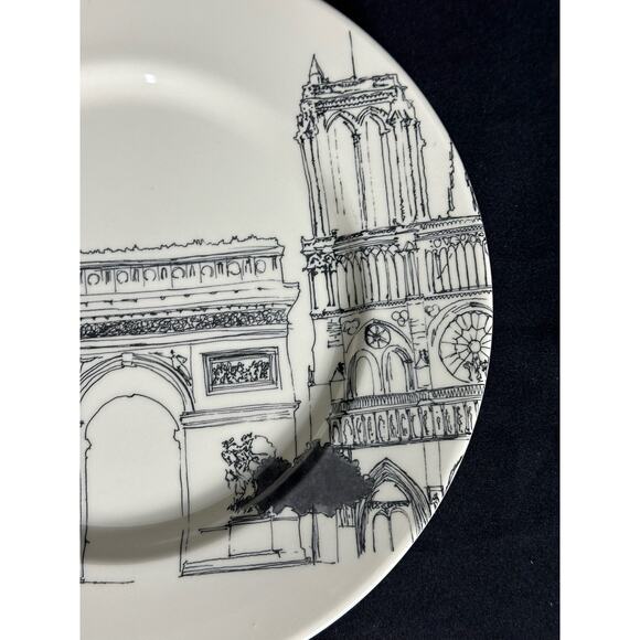 Royal Stafford City Scenes Eiffel Tower Paris Dinner Plate 11" - Picture 5 of 8